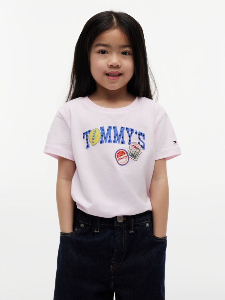 Roz Tricou Cu Logo Fructe  Fete