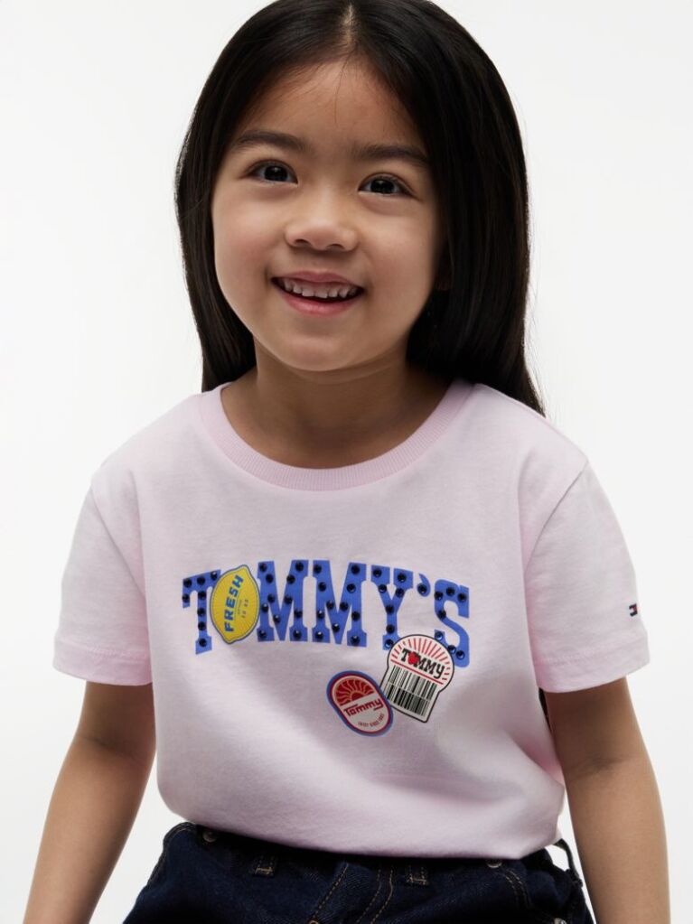 Roz Tricou Cu Logo Fructe  Fete