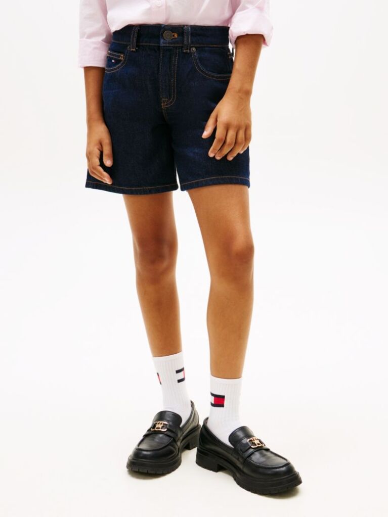 Blue Relaxed Denim Bermuda Shorts  Girls
