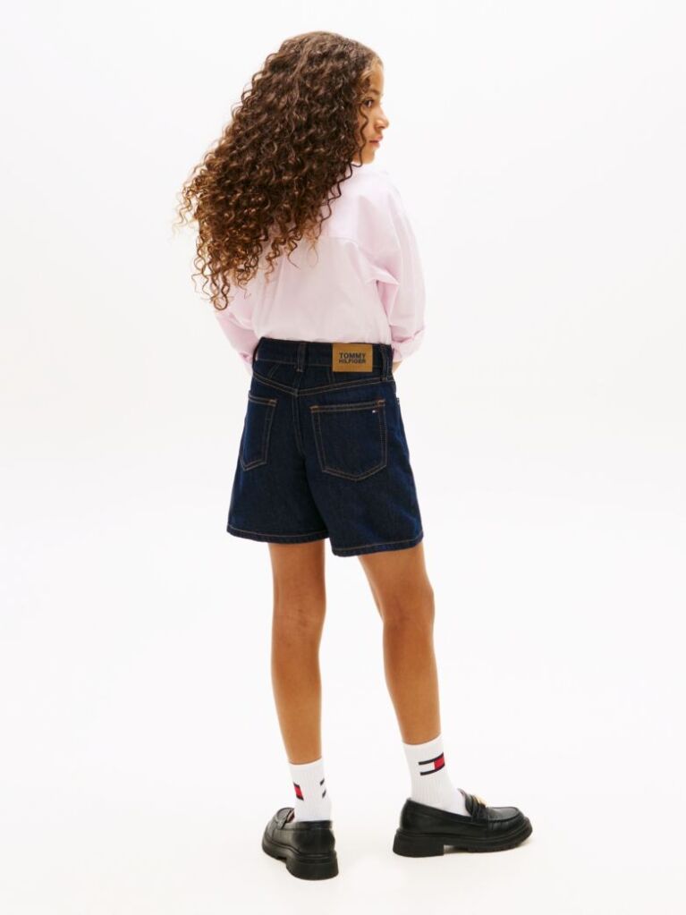 Blue Relaxed Denim Bermuda Shorts  Girls