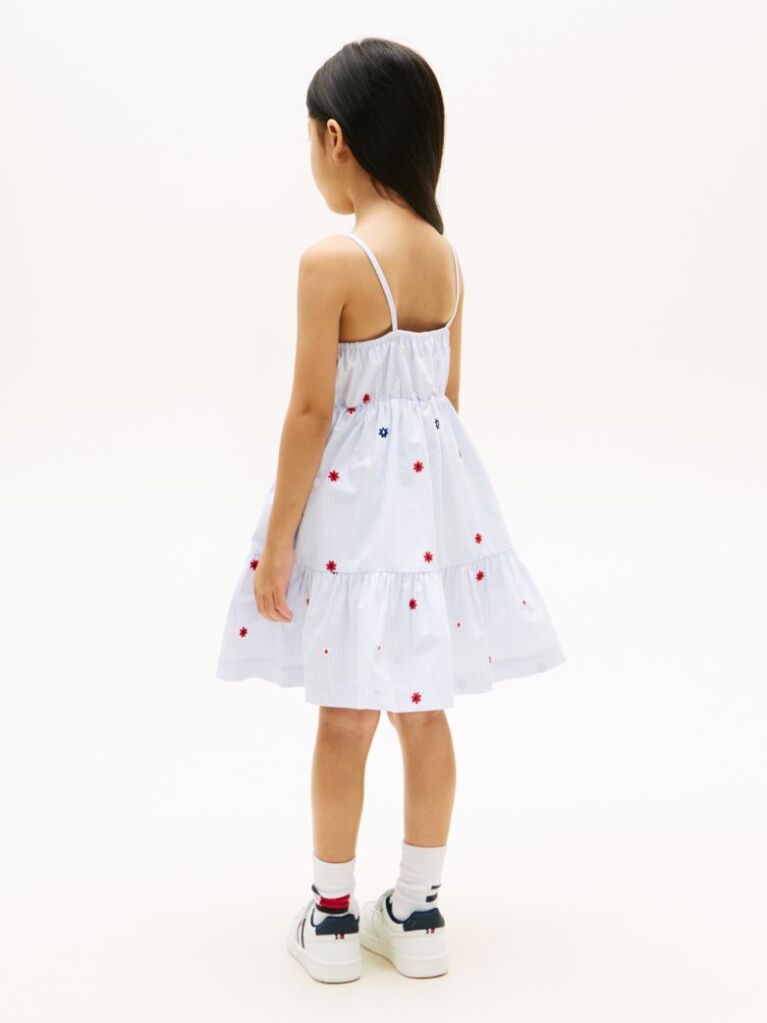 Multi Rochie Fit And Flare Cu Dungi Si Imprimeu Floral Brodat  Fete