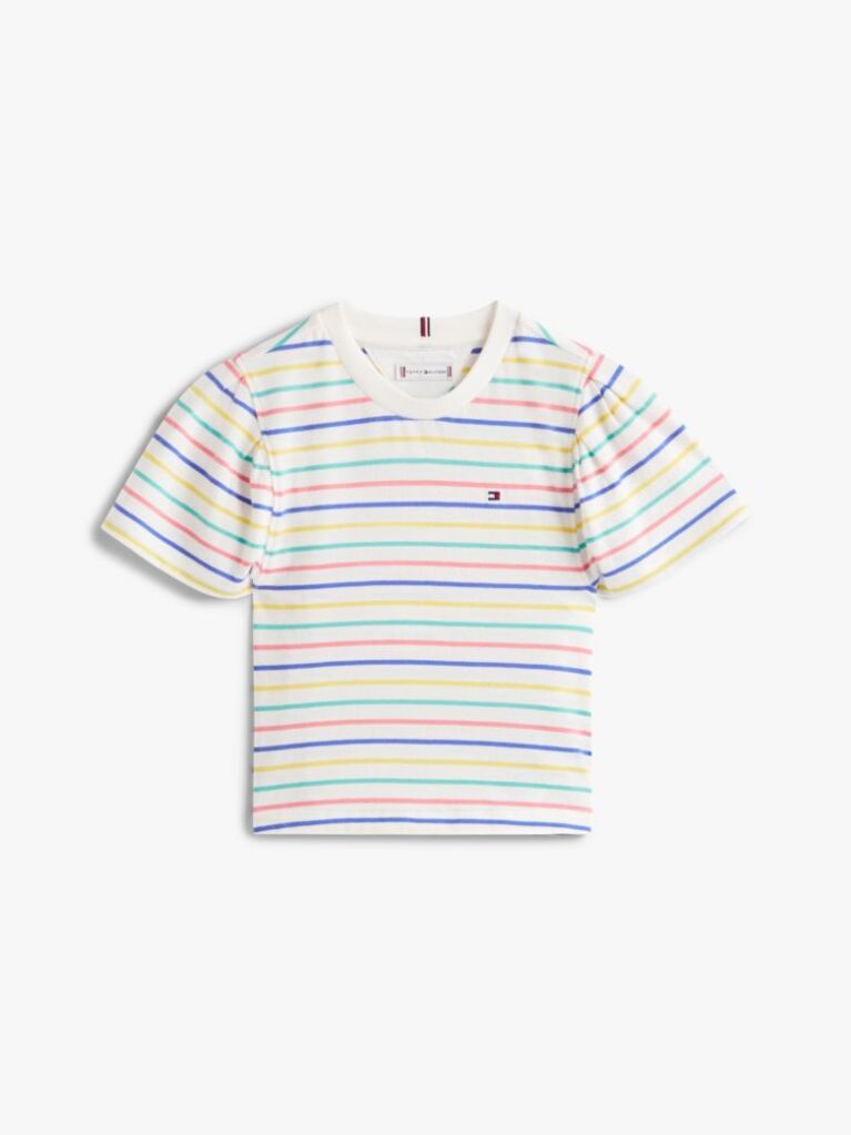 Multi Bluza Relaxed Cu Guler Rotund Si Dungi  Fete