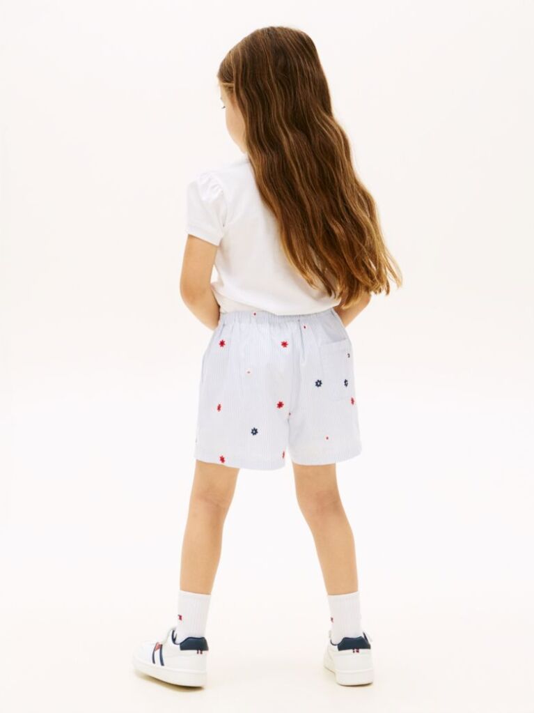 Multi Pantaloni Scurti Largi Cu Imprimeu Floral Brodat  Fete