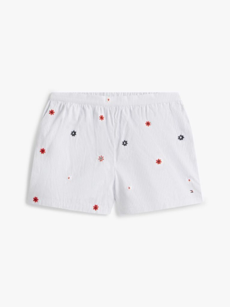 Multi Pantaloni Scurti Largi Cu Imprimeu Floral Brodat  Fete