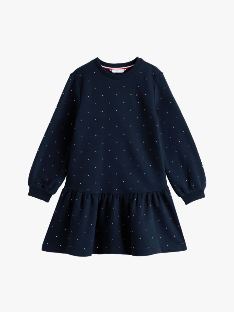 Blue Rochie Festive Stud Skater Cu Fleece Si Croiala Lejera  Fete