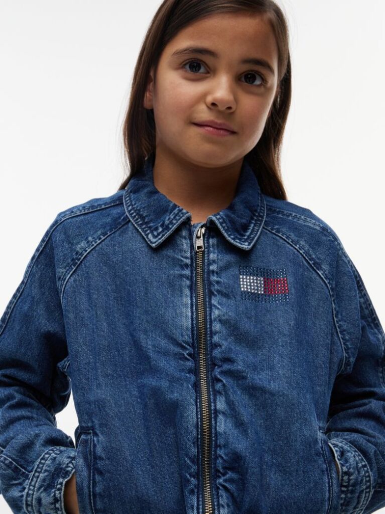 Denim Relaxed Zip-Thru Denim Jacket  Girls
