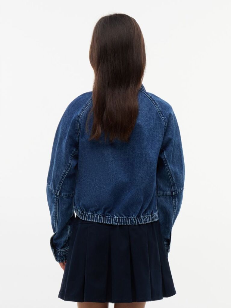Denim Relaxed Zip-Thru Denim Jacket  Girls