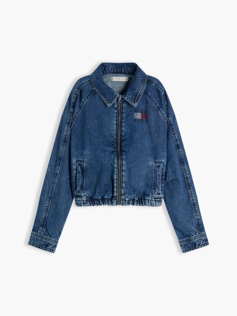 Denim Relaxed Zip-Thru Denim Jacket  Girls