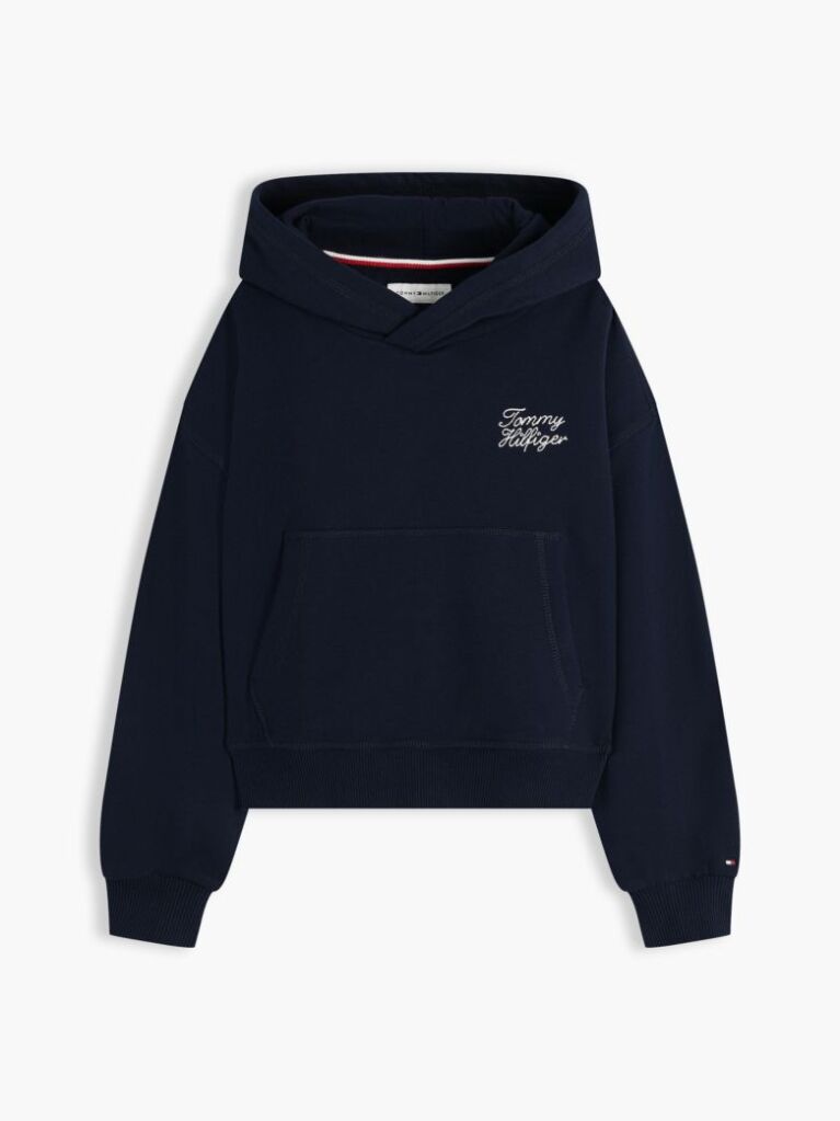 Blue Relaxed Rope Logo Hoody  Girls