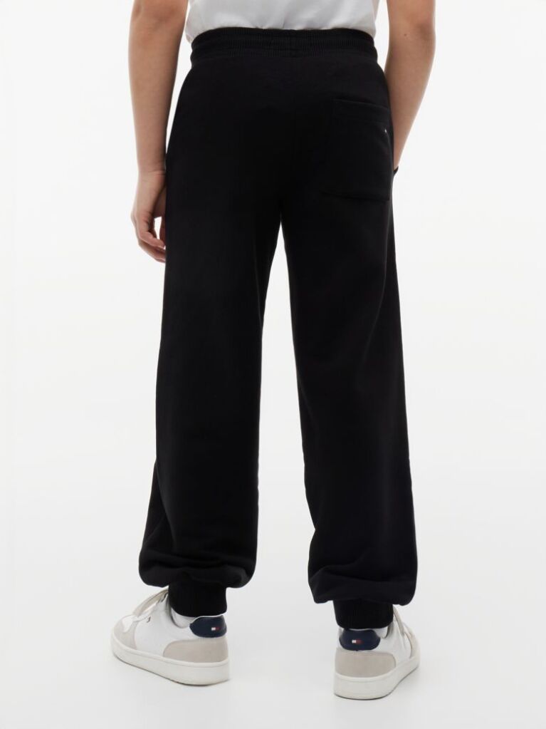 Negru Pantaloni Joggers Terry Cu Croiala Lejera Si Strasuri  Fete