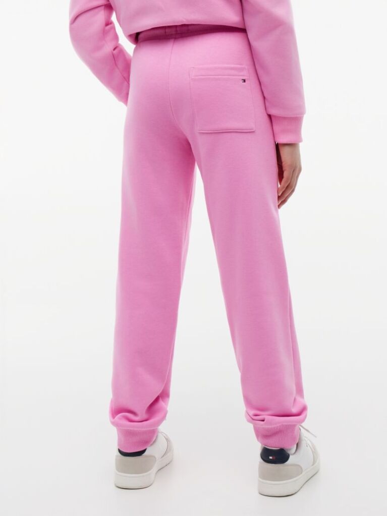 Roz Pantaloni Joggers Terry Cu Croiala Lejera Si Strasuri  Fete
