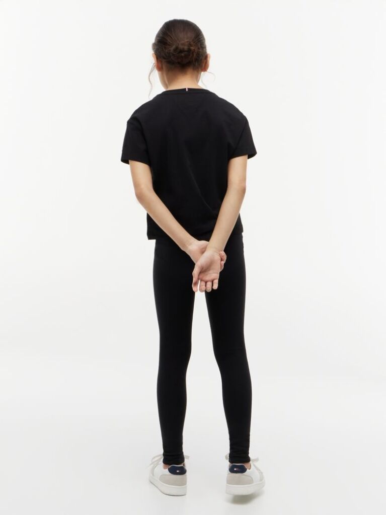 Negru Essential Hilfiger Monotype Set Din T-shirt Si Pantaloni  Fete