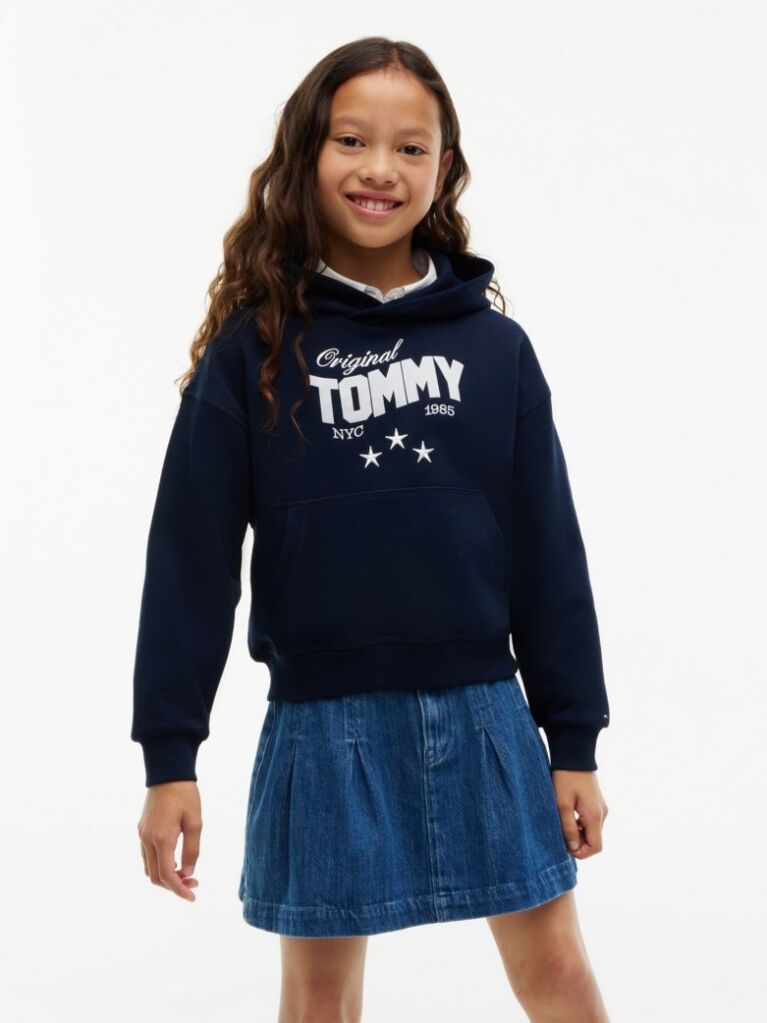 Blue Star Logo Relaxed Hoody  Girls