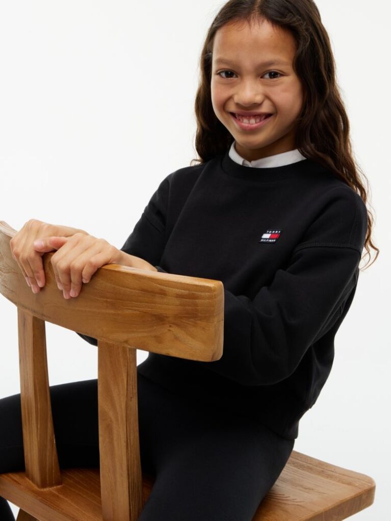 Black Heritage Logo Sweatshirt And Leggings Set  Girls