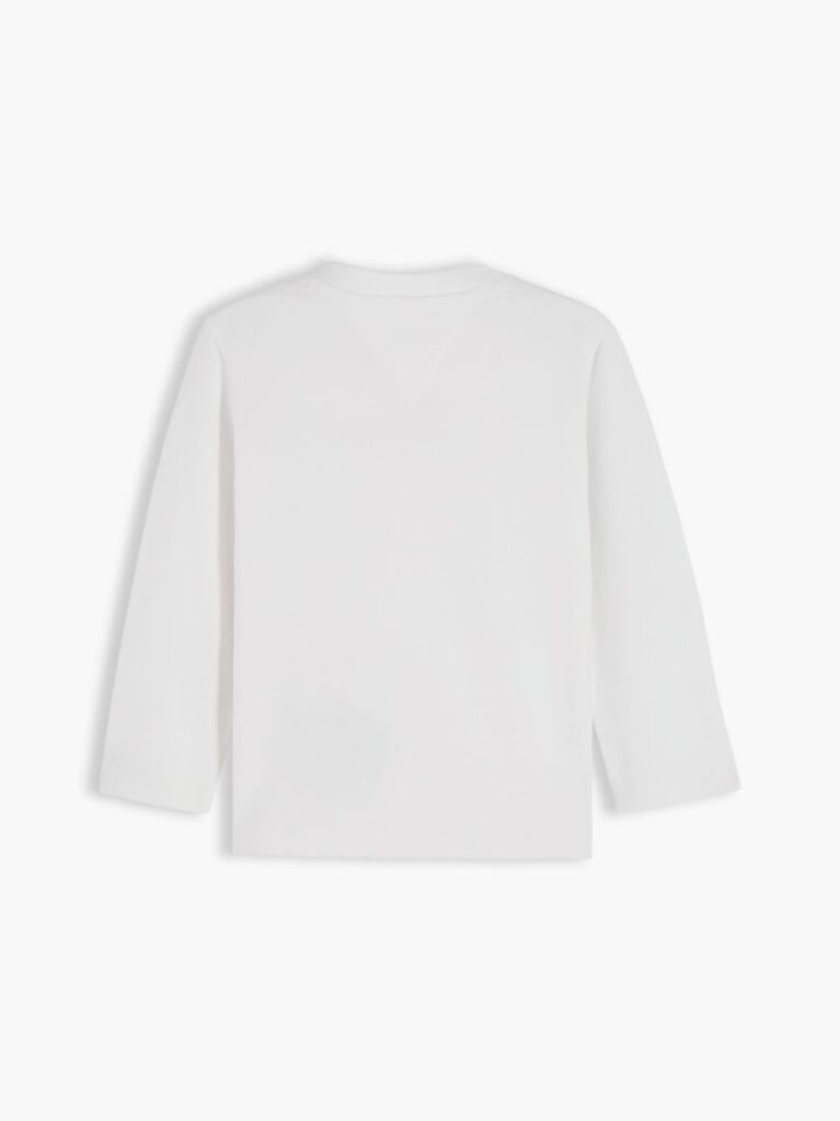 Alb T-Shirt Cu Maneca Lunga Si Logo  Nou nascuti