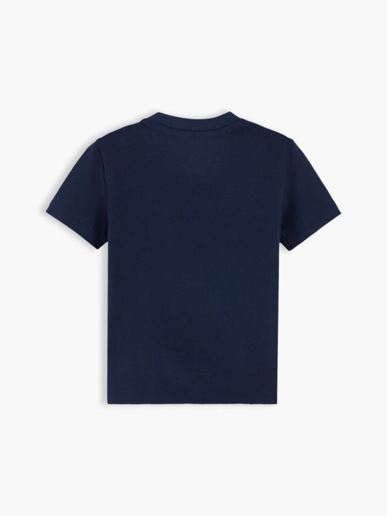 Blue T-Shirt Cu Guler Rotund Si Logo  Nou nascuti