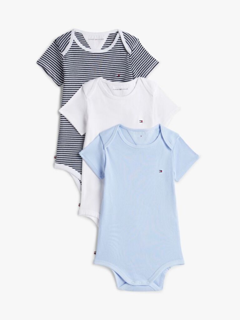 Multi 3-Pack Ribbed Bodysuits Gift Box  Newborn