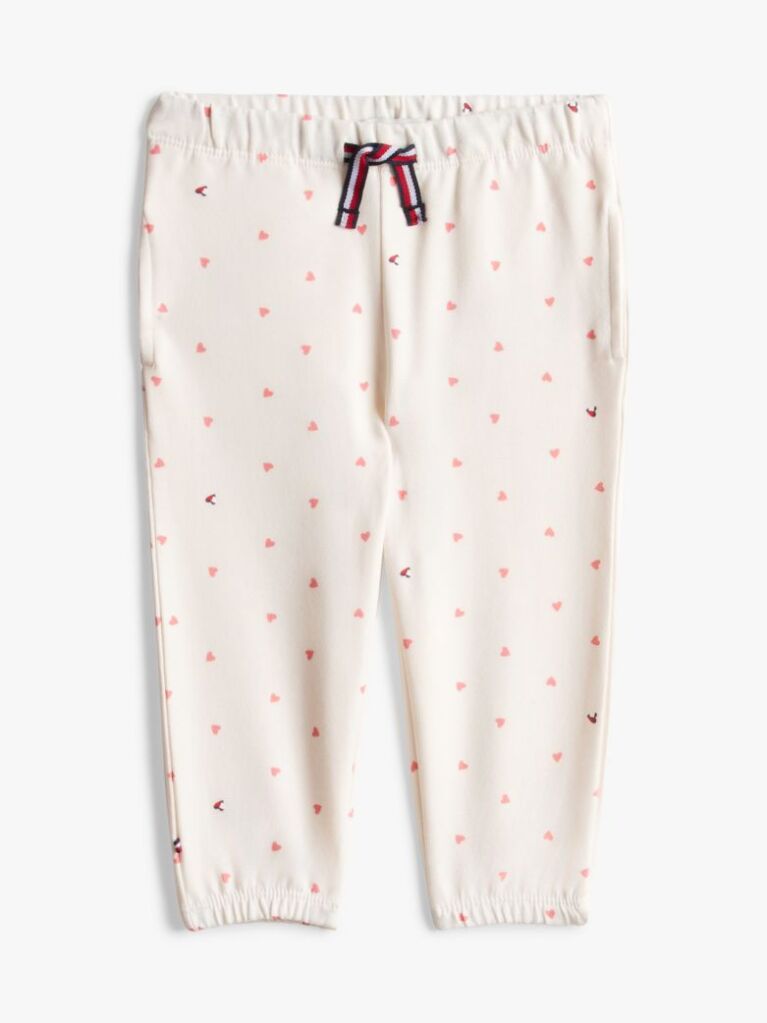 Beige Print Drawstring Joggers  Newborn