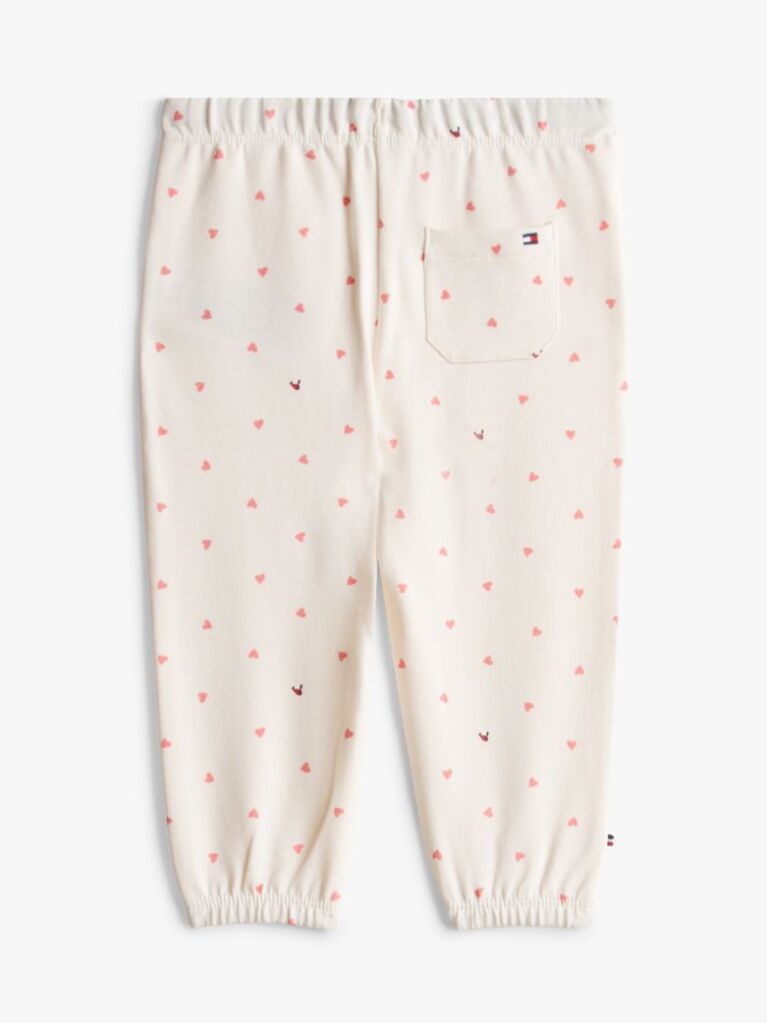 Beige Print Drawstring Joggers  Newborn