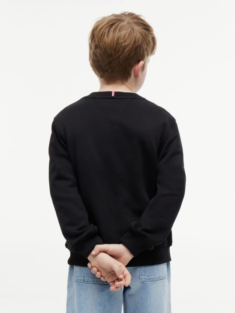 Black Heritage Flag Logo Crew Neck Jumper  Kids Unisex