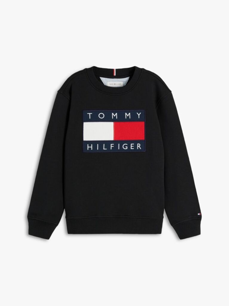 Black Heritage Flag Logo Crew Neck Jumper  Kids Unisex