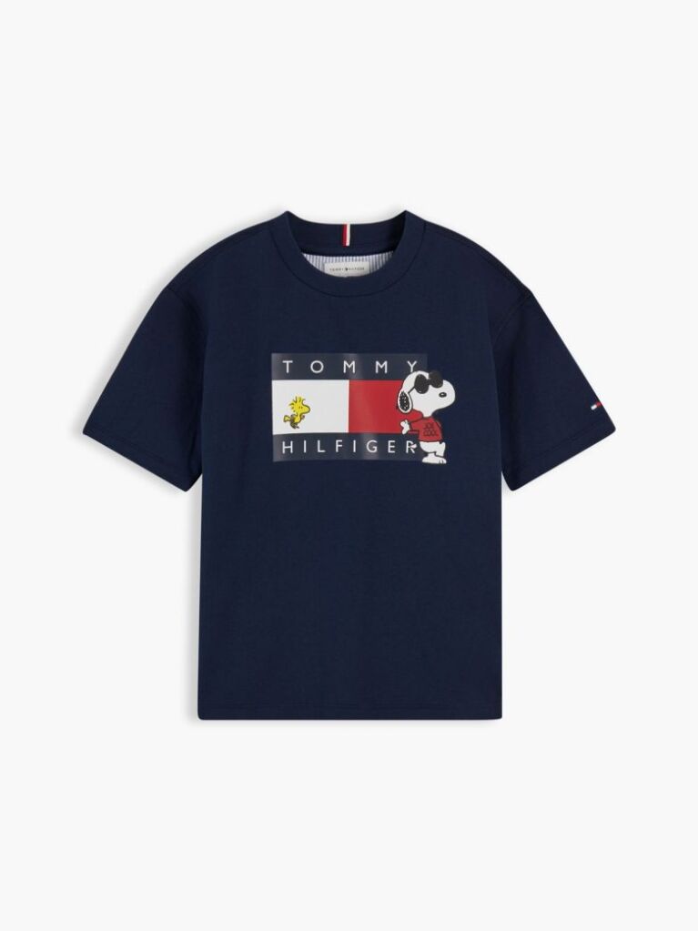 Blue Peanuts® T-Shirt Din Jerseu Cu Steag  Copii unisex