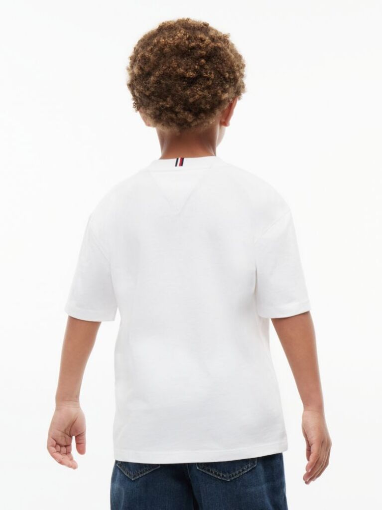 Alb Peanuts® T-Shirt Din Jerseu Cu Steag  Copii unisex
