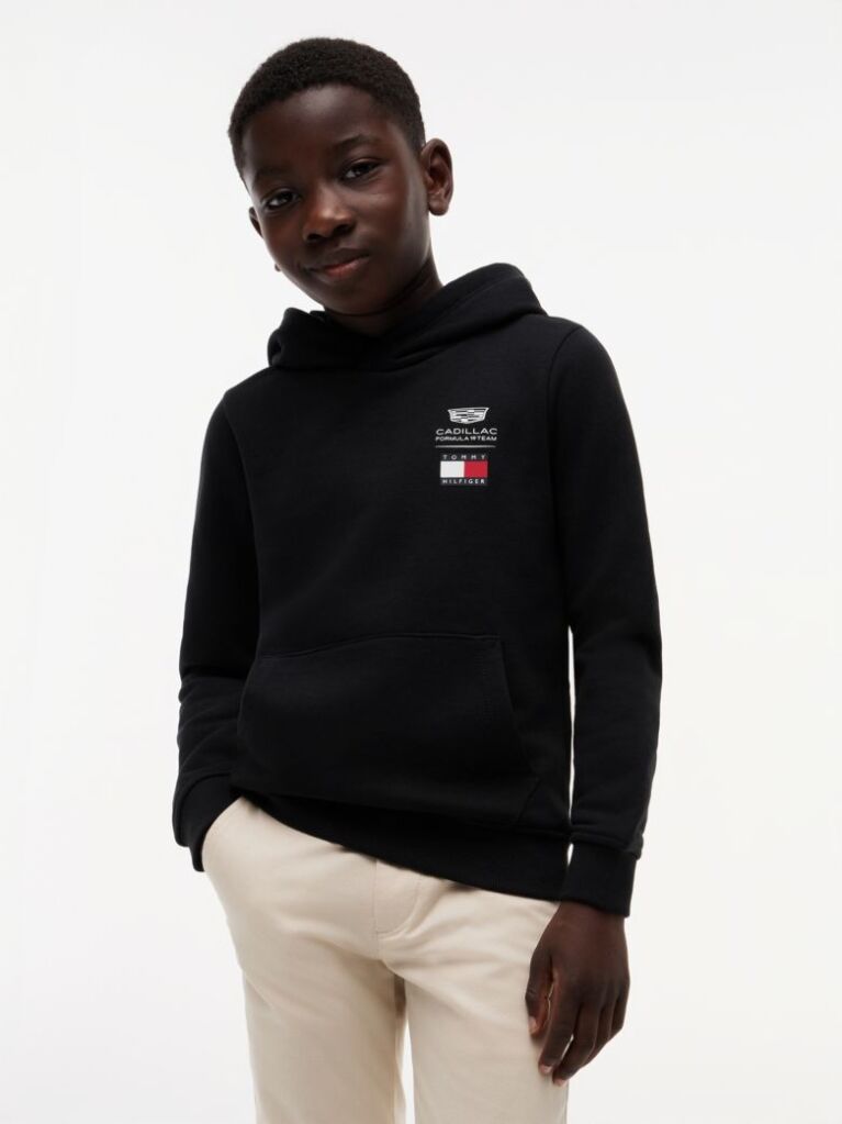Negru Hanorac cu logo TH x Cadillac Formula 1® Team  Copii unisex
