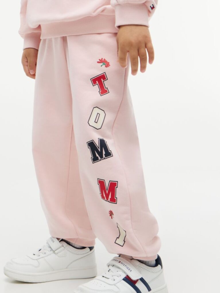Roz Pantaloni Joggers Cu Logo  Copii unisex