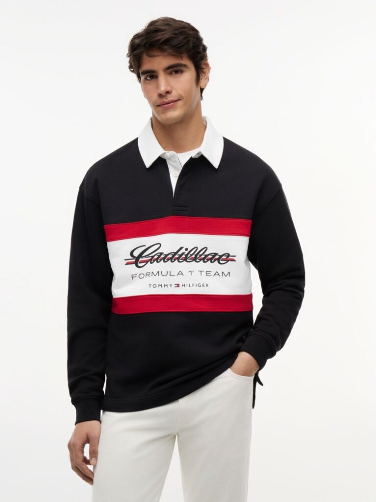 Negru TH x Cadillac Formula 1® Team Rugby Polo  Unisex