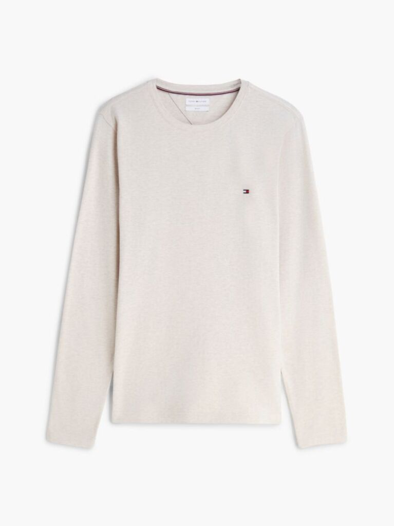 Beige Long Sleeve Extra Slim Fit T-Shirt  Men