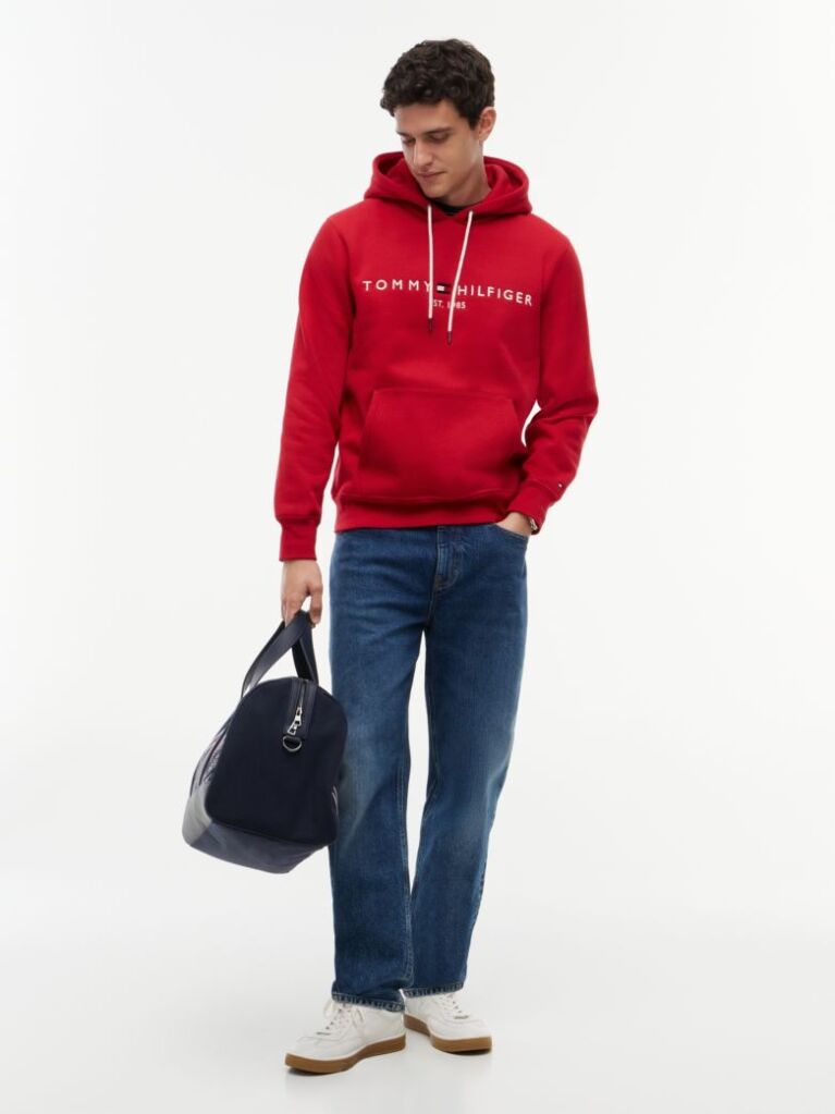 Rosu Hanorac Cu Logo Tommy  Barbati