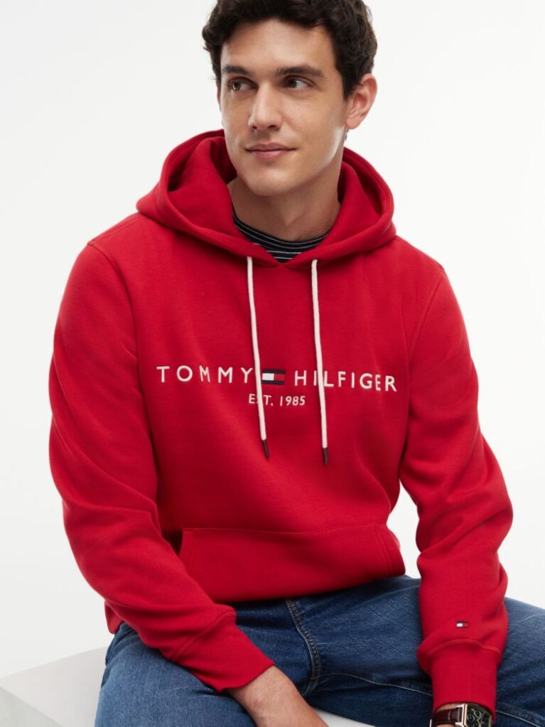Rosu Hanorac Cu Logo Tommy  Barbati