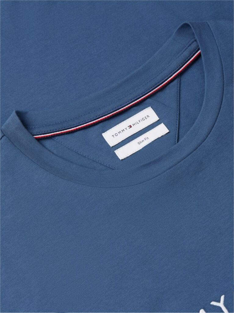 Blue Logo Slim Fit Jersey T-Shirt  Men