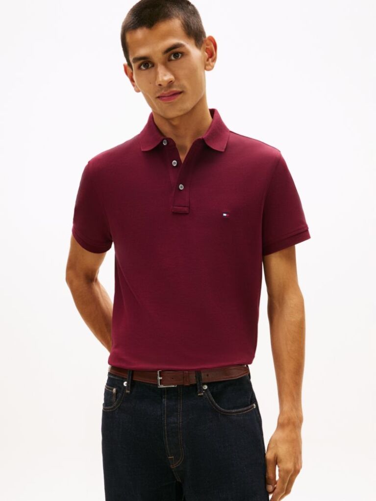 Rosu Polo Slim Fit 1985 Collection  Barbati