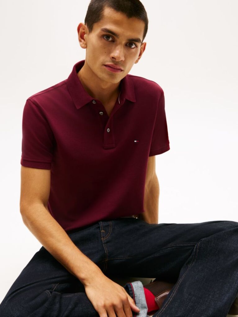 Rosu Polo Slim Fit 1985 Collection  Barbati