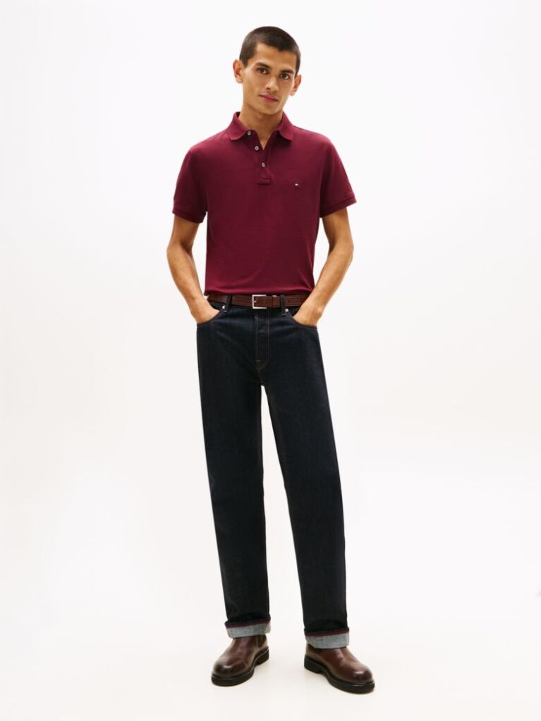 Rosu Polo Slim Fit 1985 Collection  Barbati