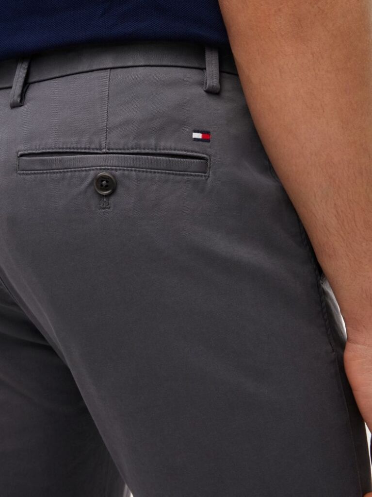 Gri Chinos Din Bumbac Stretch   Barbati