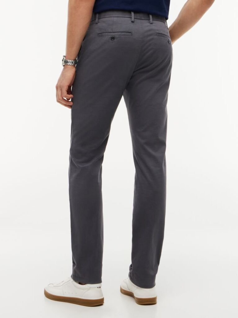 Gri Chinos Din Bumbac Stretch   Barbati