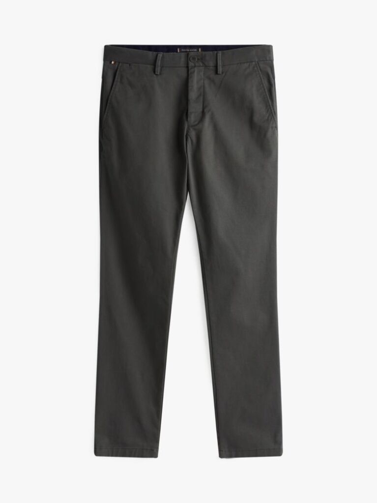 Gri Chinos Din Bumbac Stretch   Barbati