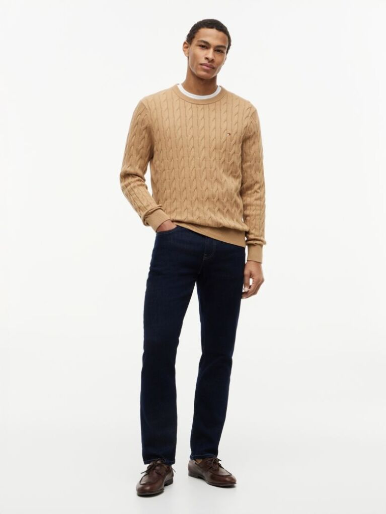Maro Jumper Cu Guler Rotund Din Tricot  Barbati
