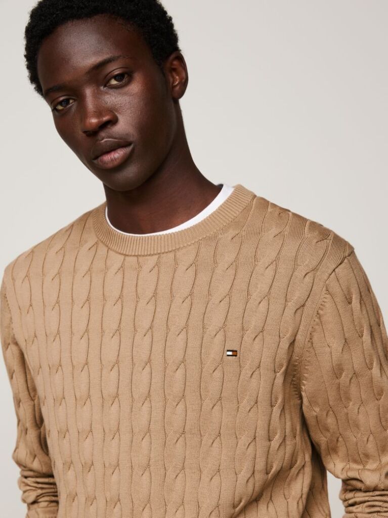 Maro Jumper Cu Guler Rotund Din Tricot  Barbati