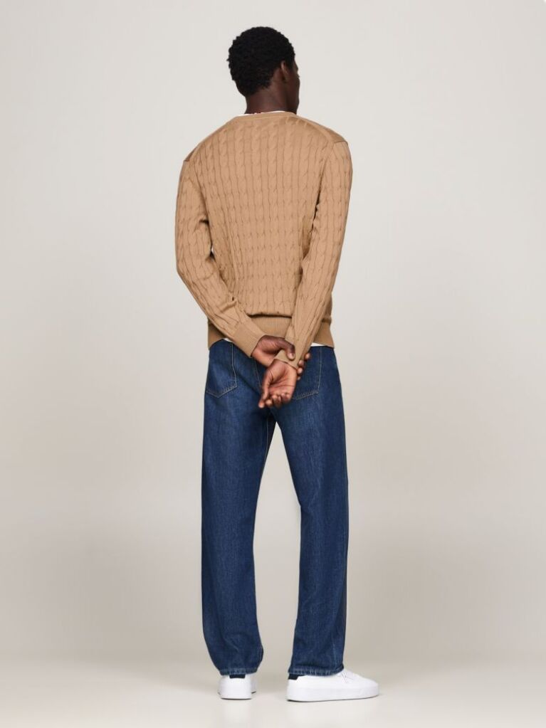 Maro Jumper Cu Guler Rotund Din Tricot  Barbati