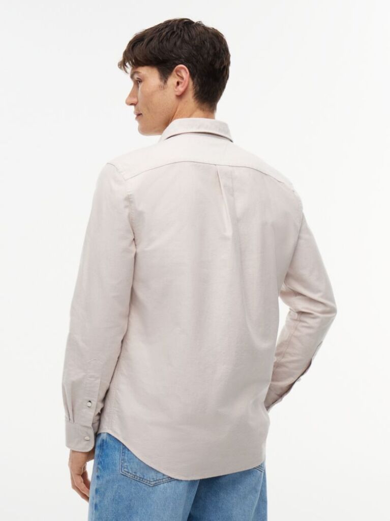 Bej Camasa Oxford Regular Fit Heritage  Barbati