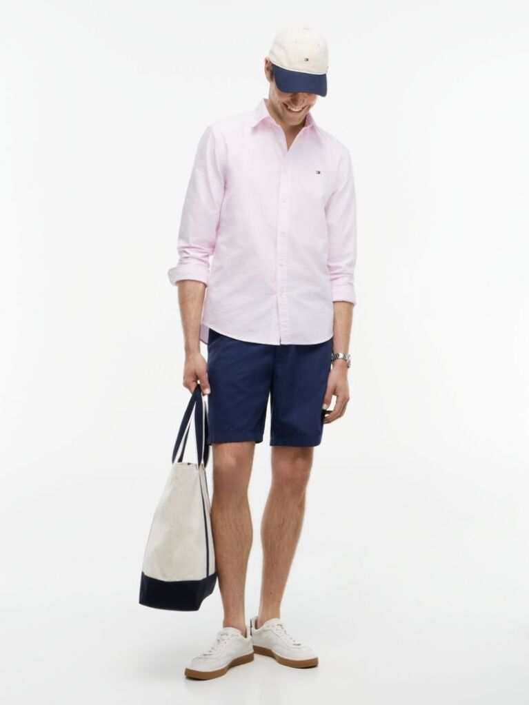 Roz Camasa Oxford Regular Fit Cu Dungi  Barbati