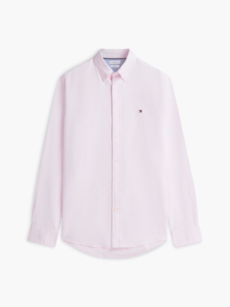 Roz Camasa Oxford Regular Fit Cu Dungi  Barbati