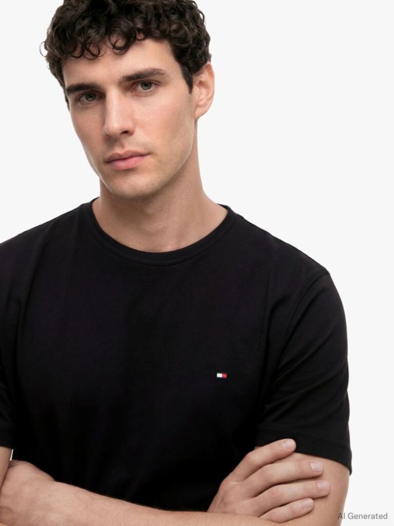 Negru Tricou Moisture Wicking  Barbati