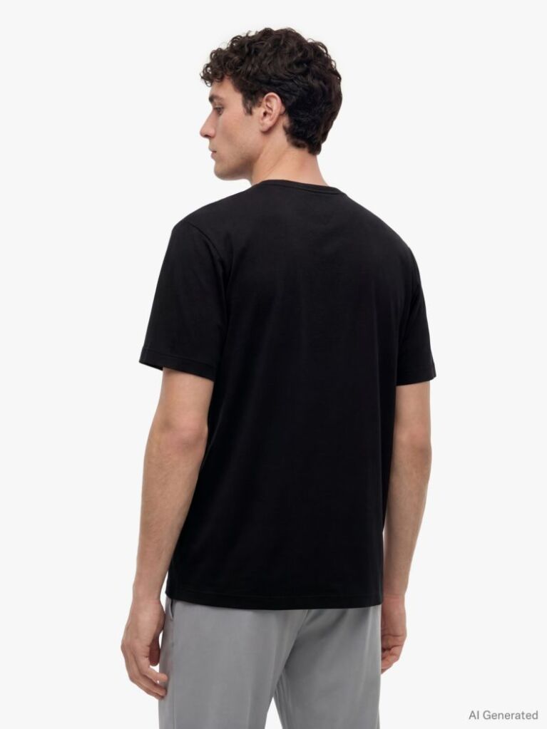 Negru Tricou Moisture Wicking  Barbati