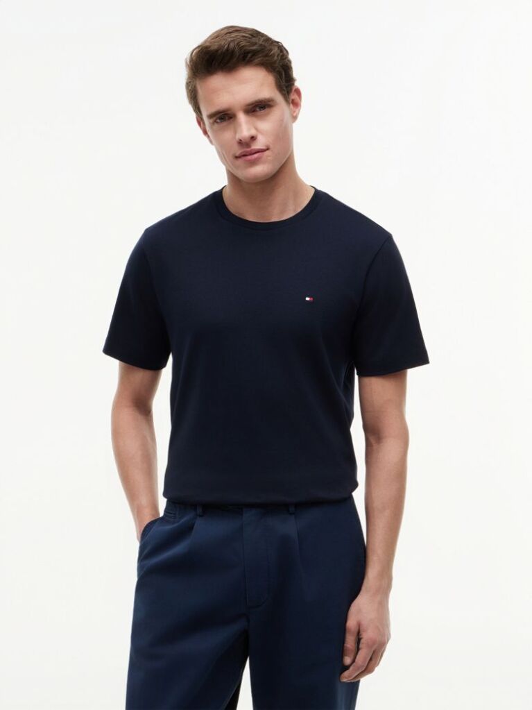 Blue Tricou Din Tricotaj Interlock  Barbati