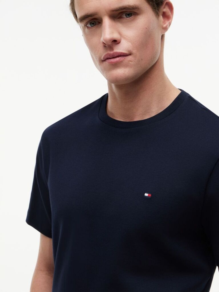 Blue Tricou Din Tricotaj Interlock  Barbati